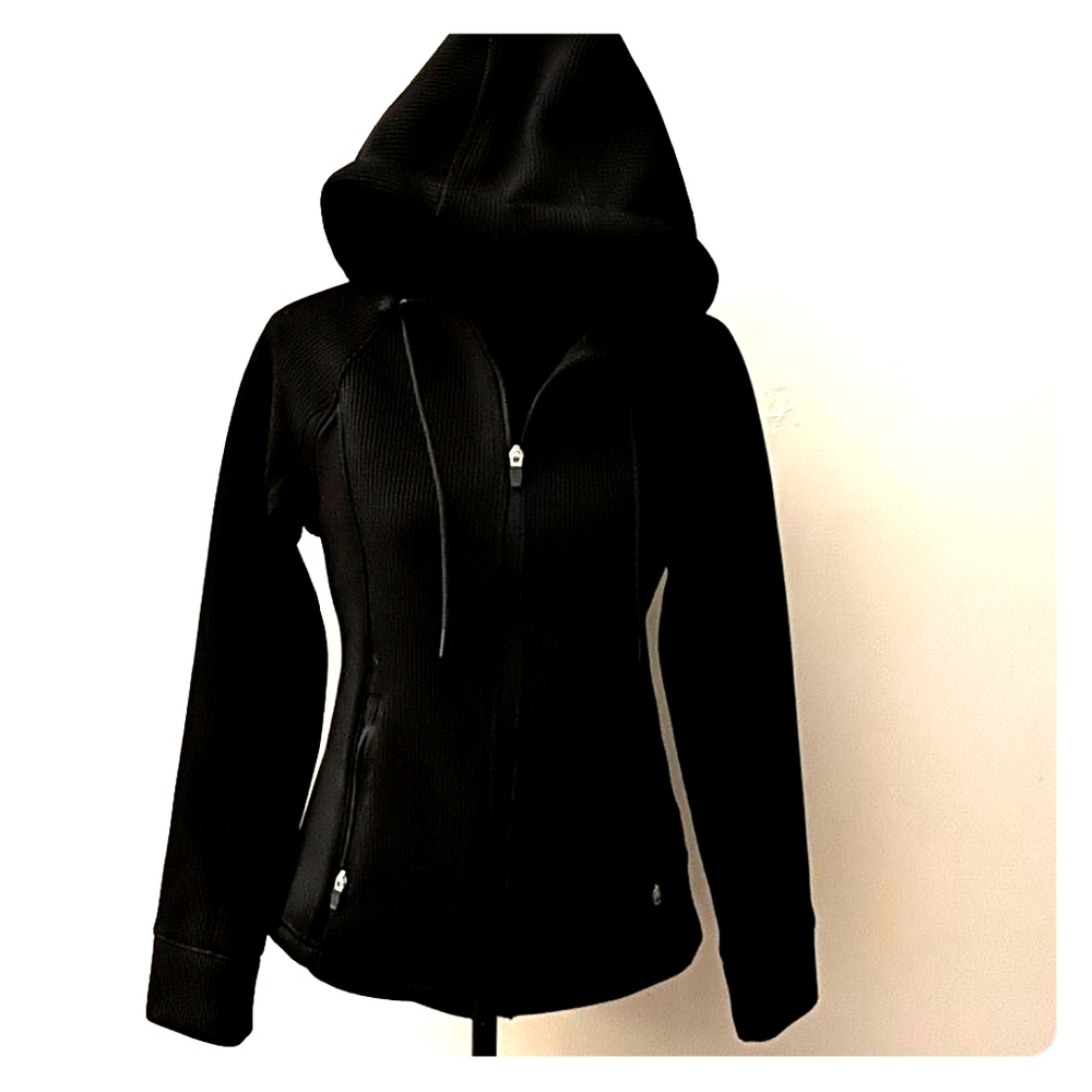 Swiss tech black zip up jacket xs
